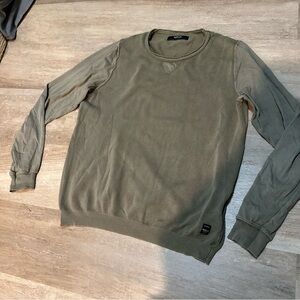 Replay Olive Green Crewneck Crewneck Sweater for Men